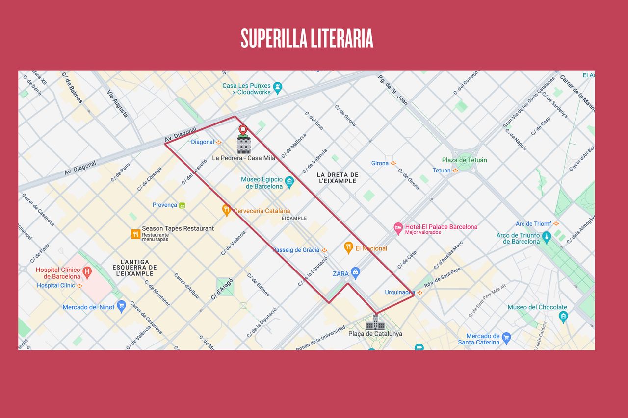  Location of the Literary Superblock for San Jordi 2024